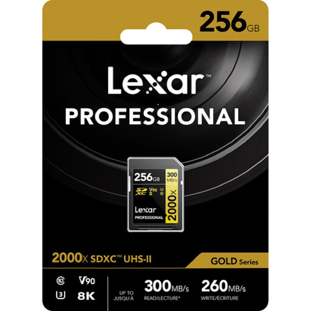 Карта памяти Lexar Professional SDXC 256GB 2000x 300MB/s V90 UHS-II