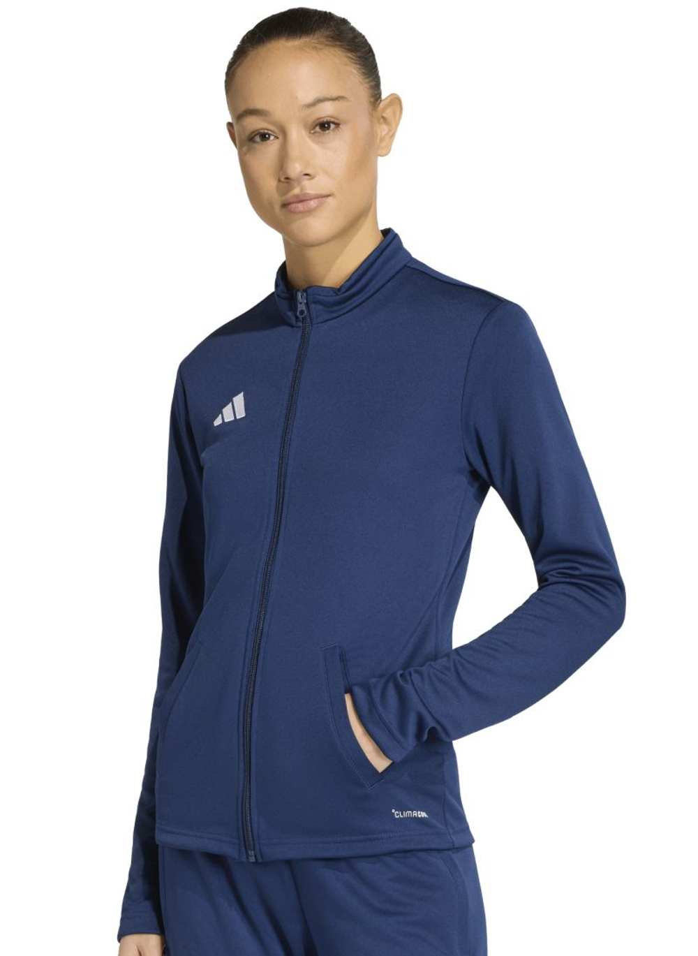 Женская теннисная толстовка Adidas Entrada 26 Training - navy blue/white