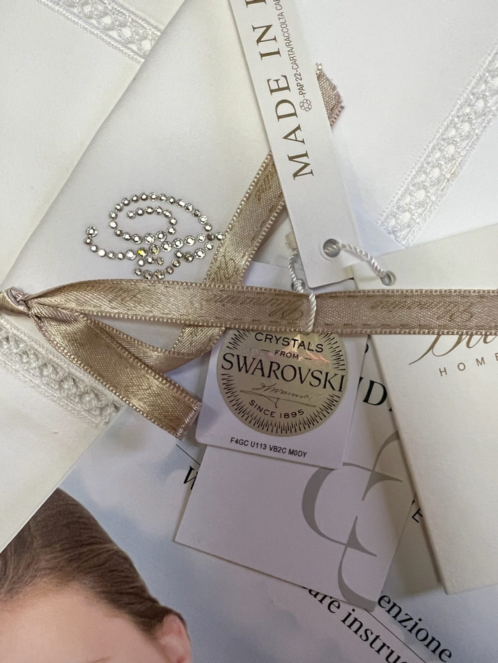 Постельное белье 2 спальное евро Blumarine Blunotte Bianco 1637