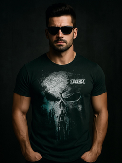 Футболка тренировочная LEGENDA Череп Каратель черная