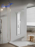 Душевая панель Ceruttispa СЭЛИЯ (CELIA) W CT10402 из нержавеющей стали, цвет белый