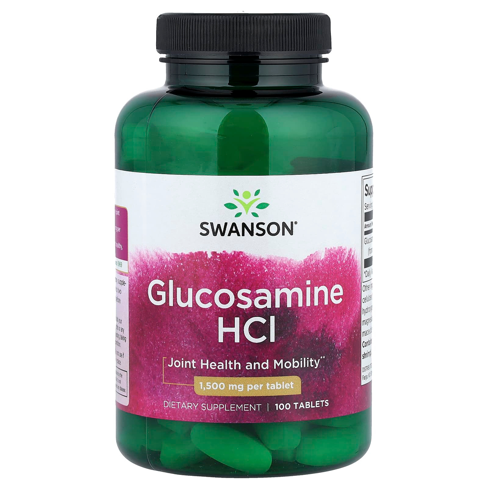 Swanson Vitamins, глюкозамина гидрохлорид, 1500 мг, 100 таблеток