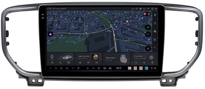 Магнитола для KIA Sportage 2018-2021 (рамка черная) - Kuberg DUDU7 OL-9780-2 QLed+2K, Android 13, Быстрейшая, UIS7870 (DUDU7), CarPlay, SIM-слот