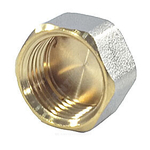 Заглушка латунь никель Ду 15 (1/2") ВР 9016 ГОСТ 32585-2013 Aquasfera 9016-01
