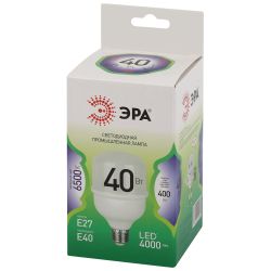 Лампа светодиодная ЭРА GREEN LINE LED POWER T80-40W-865-E27/E40 GL 40Вт колокол холодный свет Е27/Е40 | Лампы cветодиодные POWER