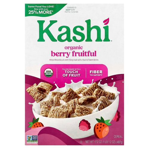 Kashi, органическое печенье из цельнозерновой муки, с ягодами и фруктами, 487 г (17,2 унции)