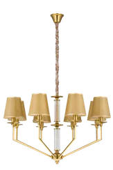 Люстра подвесная NewRgy 8669/8LT BRASS, 8×40 Вт, латунная
