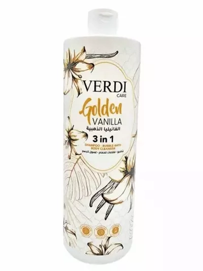 VERDI ШАМПУНЬ+ПЕНА+ГЕЛЬ д/тела  и волос 3в1,800мл ЗОЛОТАЯ ВАНИЛЬ/GOLDEN VANILLA*12