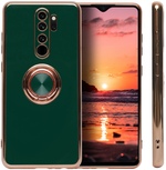 Стильный глянцевый чехол для XIAOMI REDMI NOTE 8 PRO с кольцом-подставкой и бархатной подкладкой