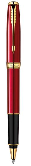 Ручка-роллер Parker Sonnet T539 ESSENTIAL, цвет: LaqRed GT, стержень: Fblack , 1859471