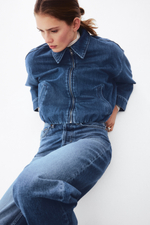 Джинсовая куртка оверсайз — классический воротник - H&M