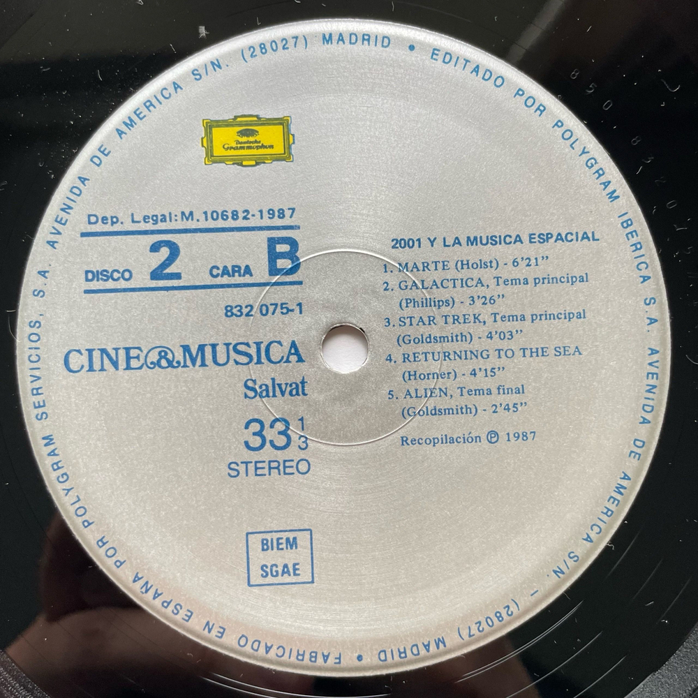 Винтажная виниловая пластинка LP 2001 Y La M sica Espacial, Музыка Из Кинофильма Космическая Одисея 2001, Стэнли Кубрик (Испания 1987)