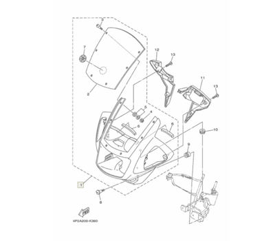 Обтекатель Yamaha YBR 125 серебро