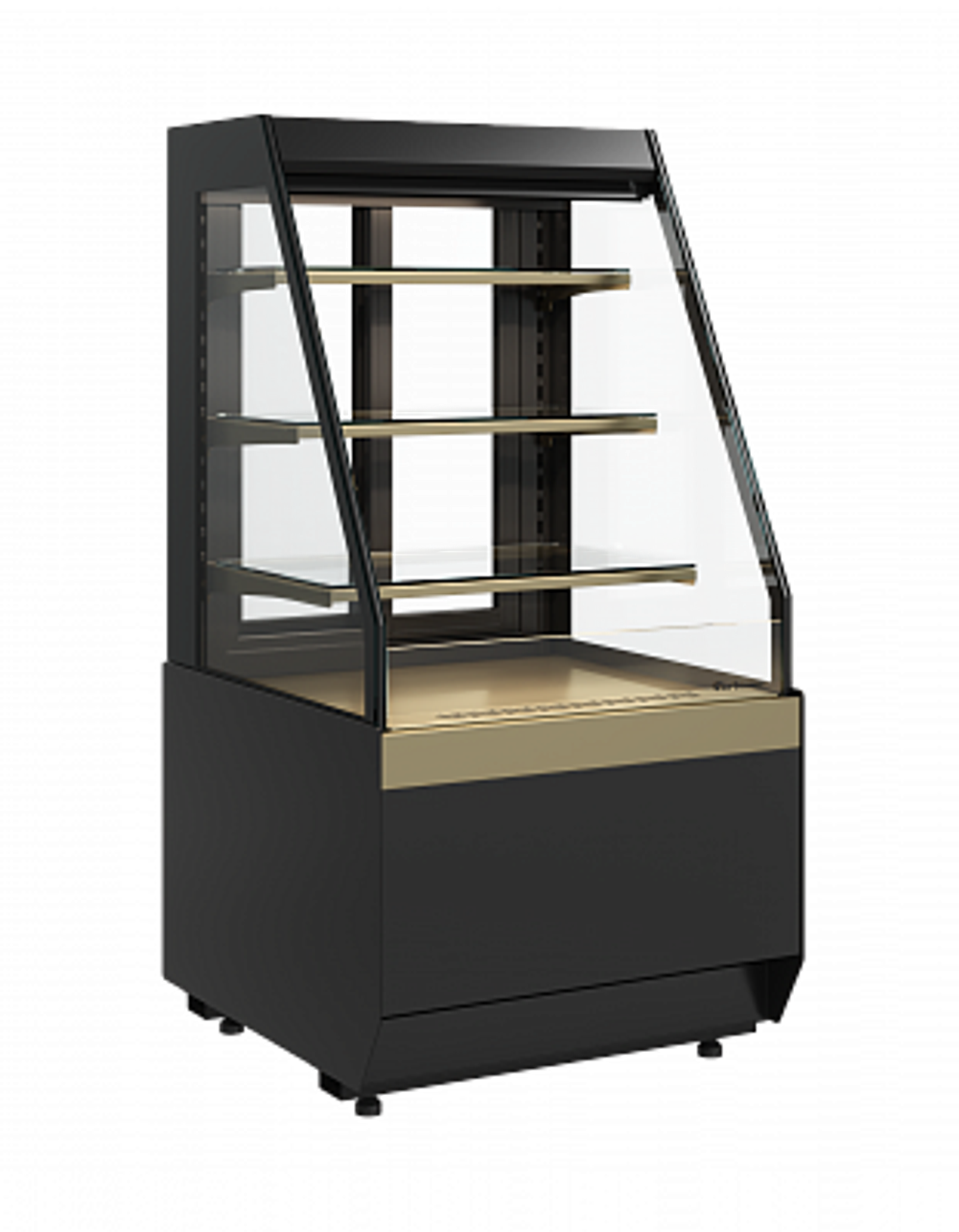 Кондитерская витрина Carboma KC70 VM 0,6-2 STANDARD открытая СКОШЕННАЯ БОКОВИНА (версия 2.0) (9005-0109) (Cube 2)
