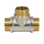 Тройник латунь никель Ду 25 (1") НР/НР/НР 9010 ГОСТ 32585-2013 Aquasfera 9010-03