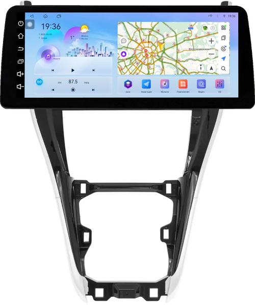 Магнитола для Toyota Harrier 3 XU60 2013-2017 (большая рамка) - FarCar монитор 12.3" 2K QLED на Android 14, Быстрая, CarPlay, 4G SIM-слот