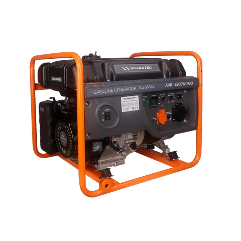Генератор бензиновый 5 кВт (макс. 5,5 кВт), 25 л VILLARTEC GG 6300C, 2102640000