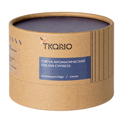 Свеча ароматическая Tkano Edge Italian Cypress синяя 30ч