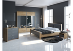 Кровать Woodville Тхан 180х200 дуб крафт золотой, антрацит