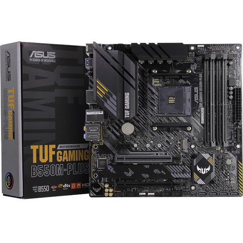 Материнская плата ASUS TUF GAMING B550M-PLUS (AM4/AMD B550/4xDDR4/2xPCI-Ex16/2xM.2/SB7.1/GLAN/DP/HDMI/mATX)