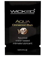 Лубрикант Wicked Aqua Cinnamon Bun с ароматом булочки с корицей - 3 мл.