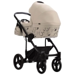 Коляска 2в1 Bebetto MAGNUM LIGHT SE light se 08 (св.бежевый) черная рама