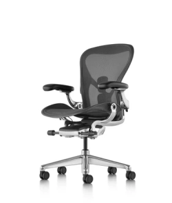 Кресло Herman Miller Aeron Graphite Polished Aluminium, размер C