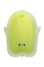 Вакуумный стимулятор клитора с вибрацией Satisfyer Glowing Ghost, светящийся в темноте, желтый,8,4см