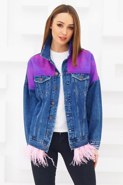 LIGVIANNI Джинсовая куртка Denim Jacket Flamingo