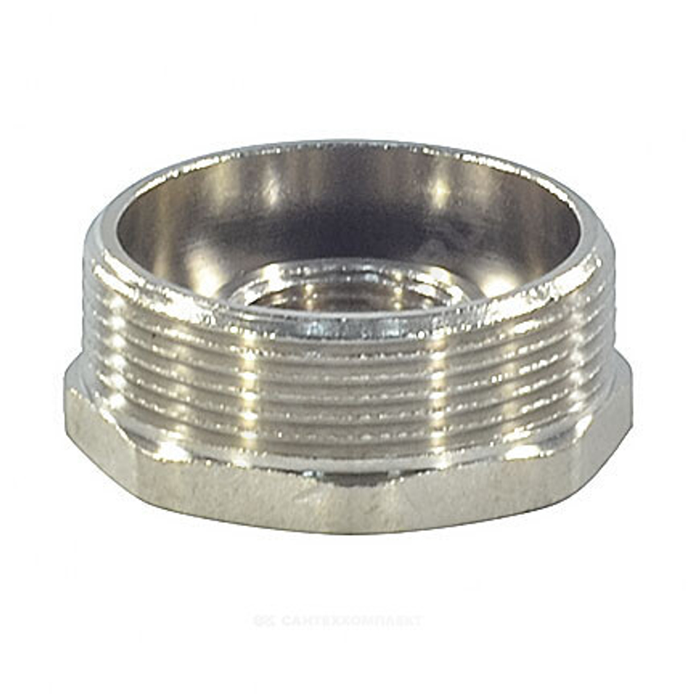 Футорка латунь никель Ду 50х32 (2"х1 1/4") НР/ВР SantechSystems