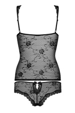 Кружевной комплект Fiorenta (Размер: L-XL) (Цвет: черный)