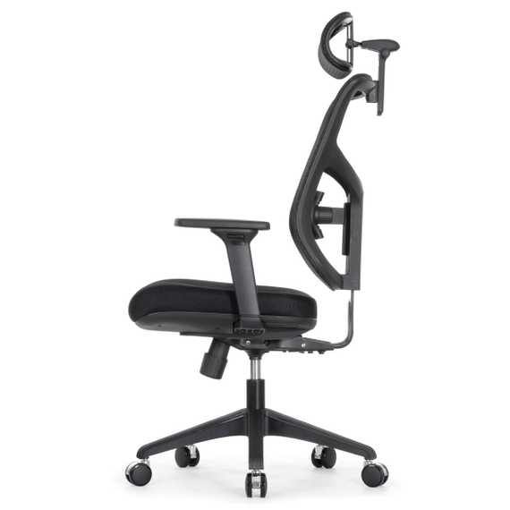 Кресло FALTO STAR OFFICE ERGO 3 (3D поясничный упор,3D подлокотни 5D подголов, сетка, ткань, черный)