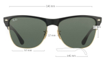Clubmaster RB 4175 877 Oversized / 57