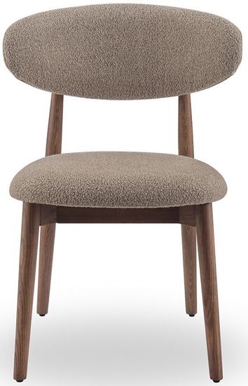 Cтул Comfy бежевая ткань, ножки орех