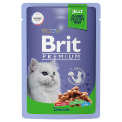 Brit PREMIUM Пауч для кошек, Цыпленок в желе, 85гр