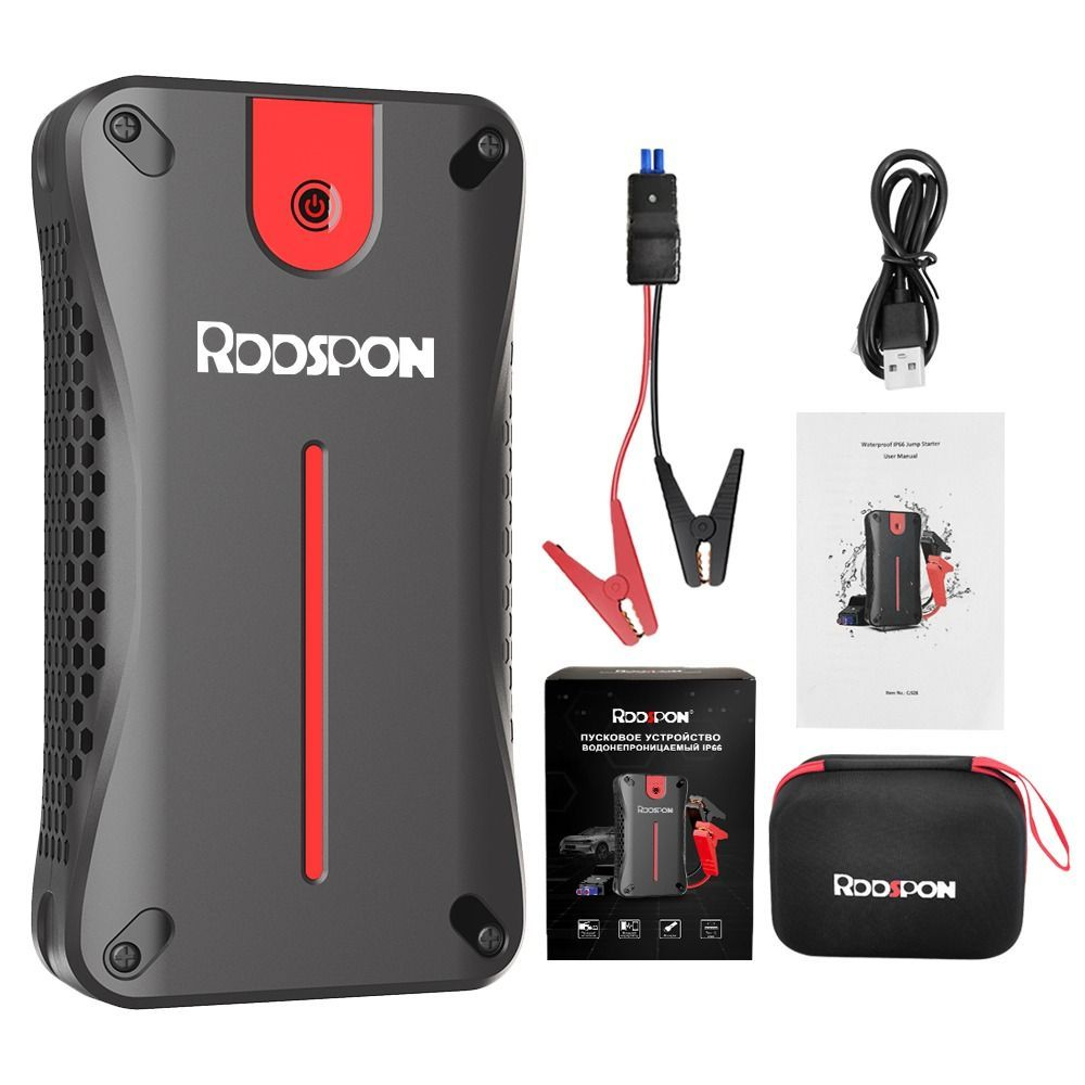 Устройство пусковое портативное бустер в чехле RDDSPON 10000mAh 400A CJS28