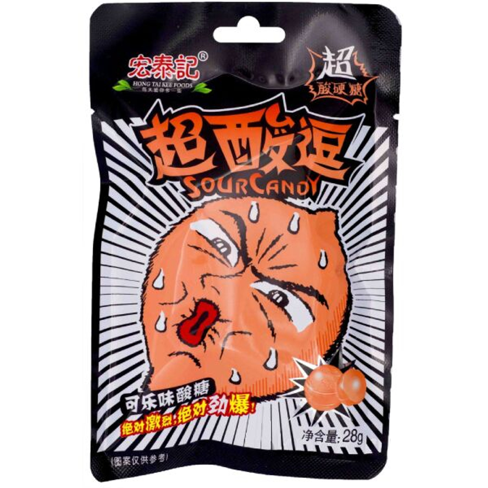 Карамель Hong Tai Kee Foods с кислым вкусом КОЛА 23гр 20шт