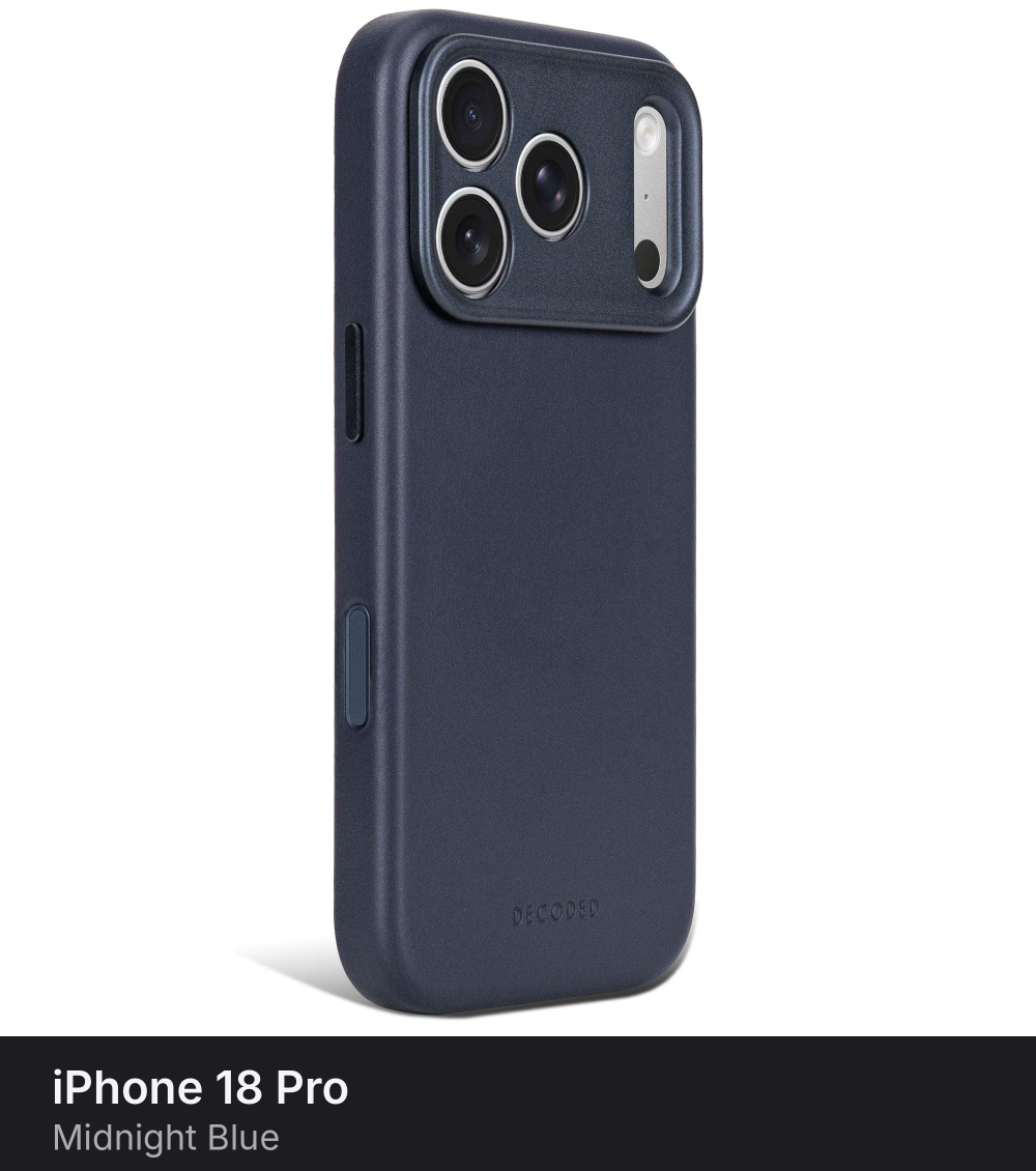 Чехол Decoded Leather Case для iPhone 18 Pro / 17 Pro Midnight Blue