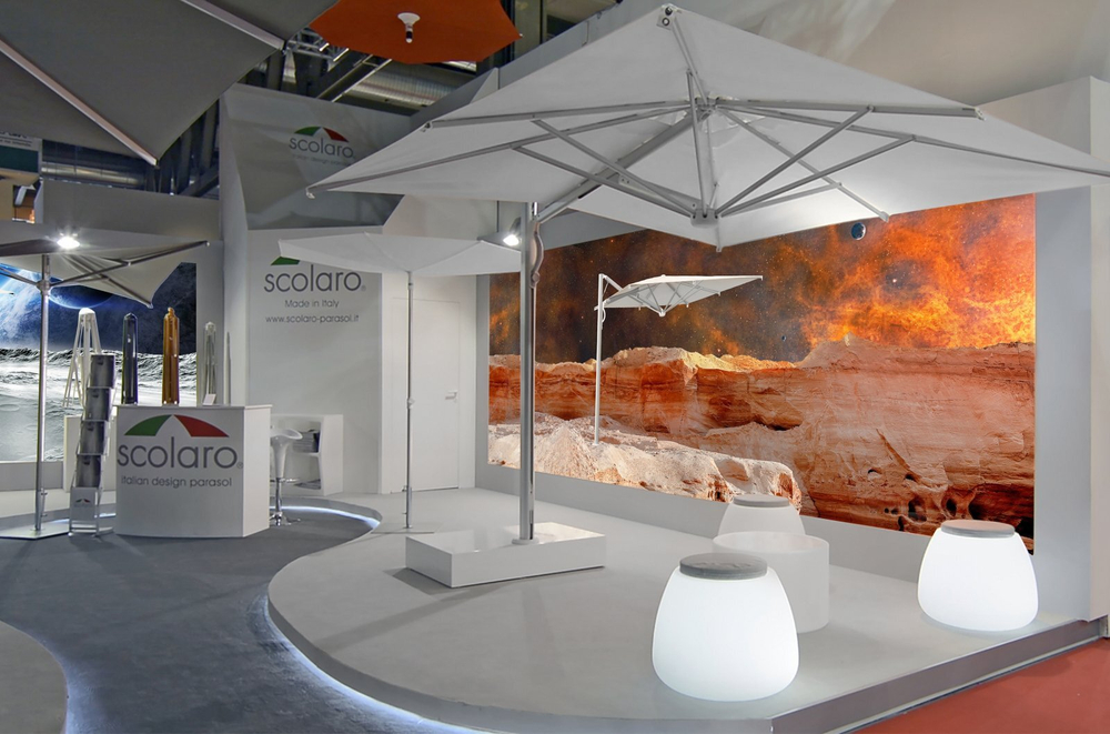 Зонт профессиональный Astro Titanium, титан, слоновая кость