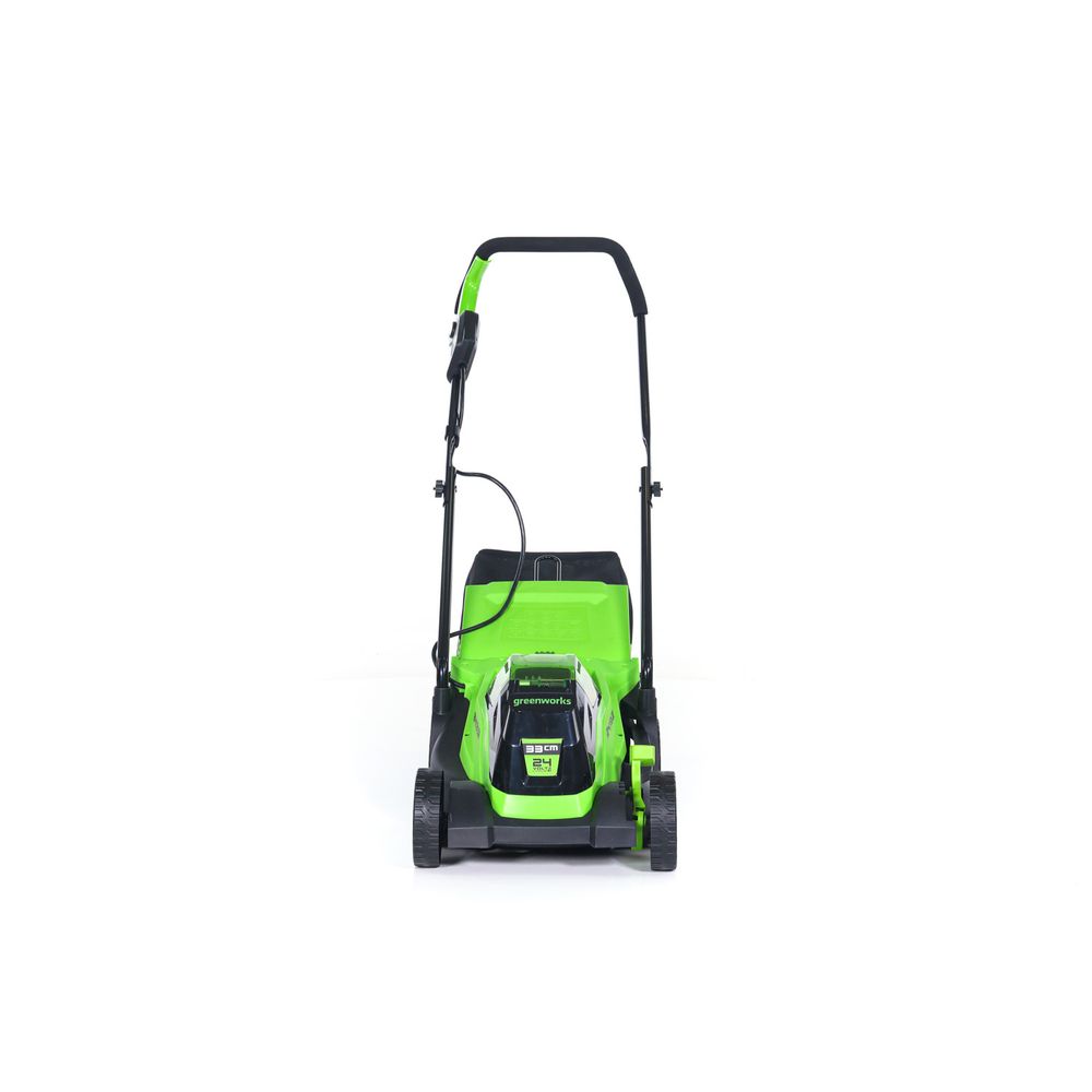 Аккумуляторная газонокосилка Greenworks GD24LM33K4, 24v, 33 см, (2516107UB), с аккумулятором 4 А·ч и зарядным устройством