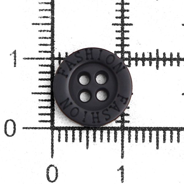 Пуговицы 4 прокола 18L=11 мм, (Black (черный)) NE77, 72 шт
