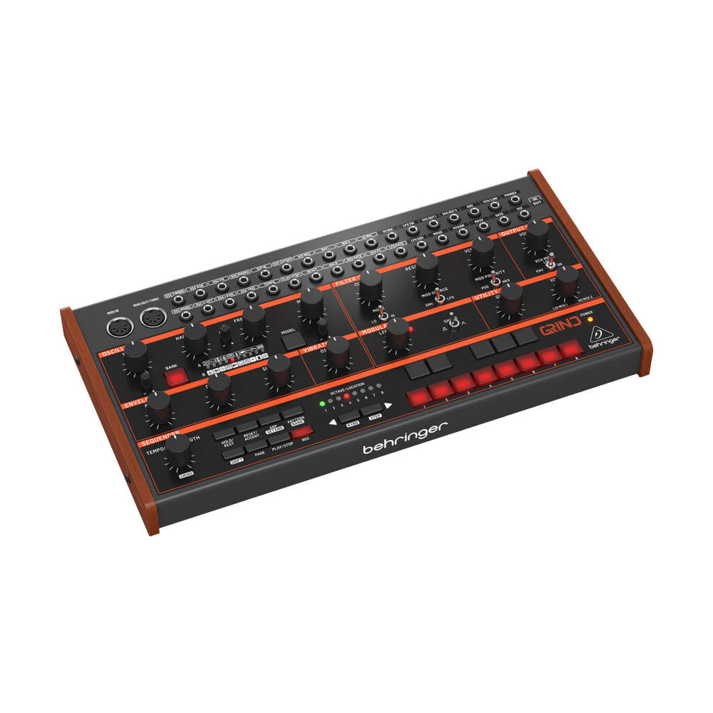 BEHRINGER GRIND - полумодульный гибридный синтезатор, цифровая генерация, аналоговая обработка
