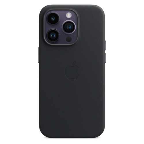 Кожаный чехол с поддержкой MagSafe Apple Leather Case для iPhone 14 Pro, Midnight (Темная ночь)