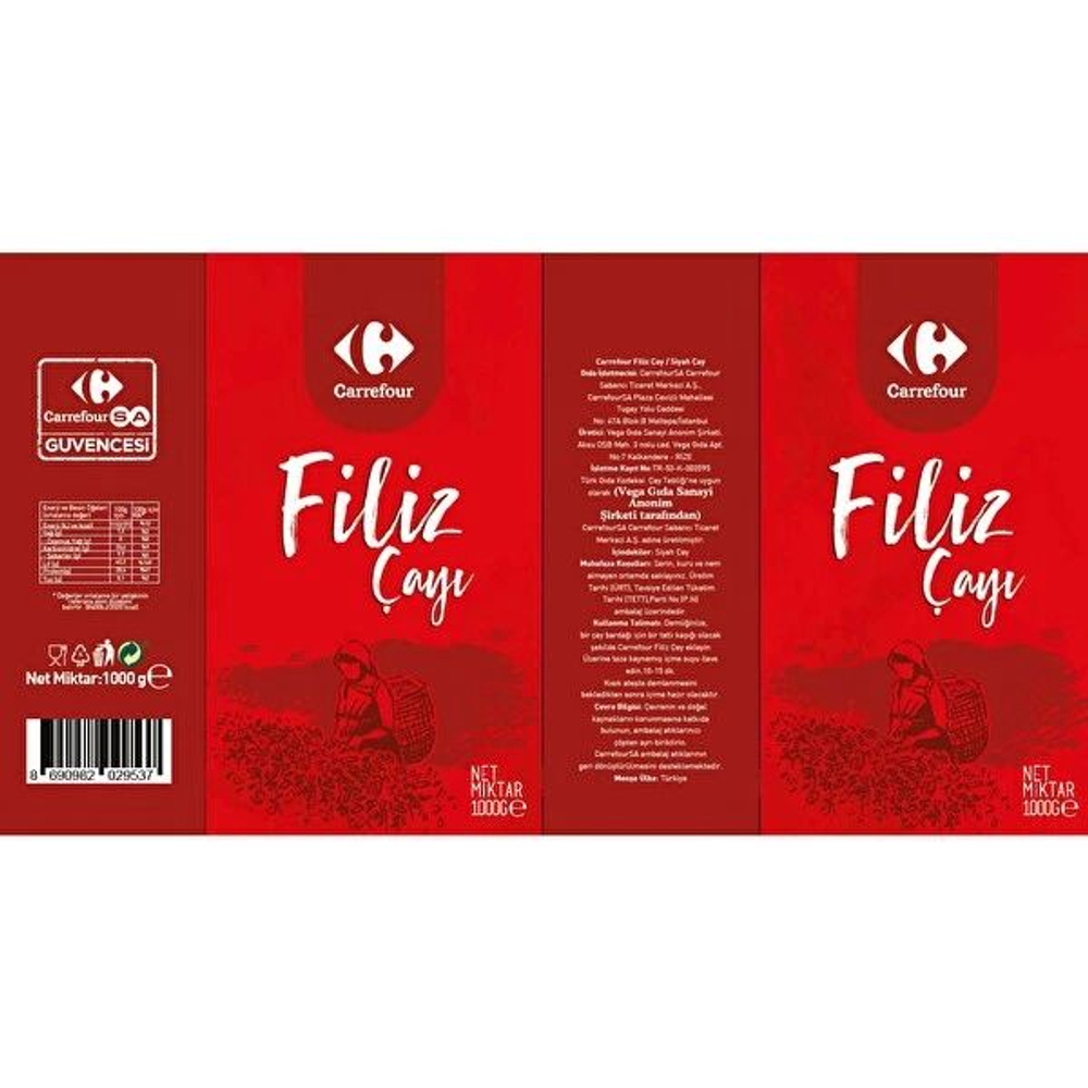 Carrefour Filiz Сay чай черный листовой 1000 г (Турция)