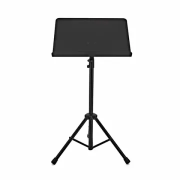 K&M 11960-000-55 пюпитр оркестровый на треноге, р-р 49х34х5 см, высота 74-127 см, разборный, чёрный