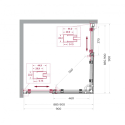 Душевой уголок BelBagno MARINO 90x90 см MARINO-2-A-2-90-C-CR
