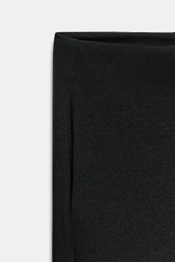 ZARA УКОРОЧЕННЫЕ ШИРОКИЕ БРЮКИ, ЧЕРНЫЙ