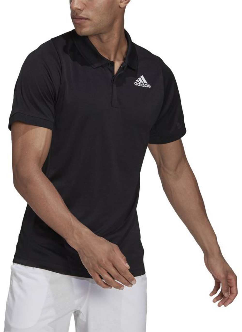 Мужское теннисное поло Adidas Primegreen Freelift Polo - black/white
