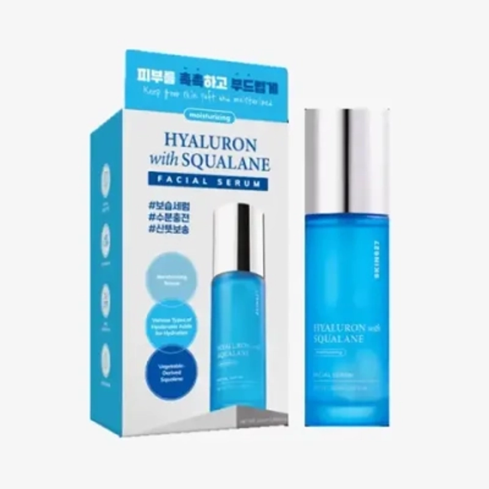 Сыворотка для лица с гиалуроновой кислотой и скваланом SKIN627 Hyaluron With Squalane Moisturizing Facial Serum 50 мл
