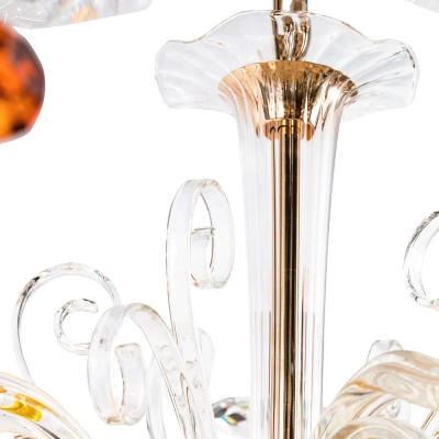 Люстра Crystal Lux CATARINA SP8 V2 GOLD/TRANSPARENT-COGNAC 1361/308